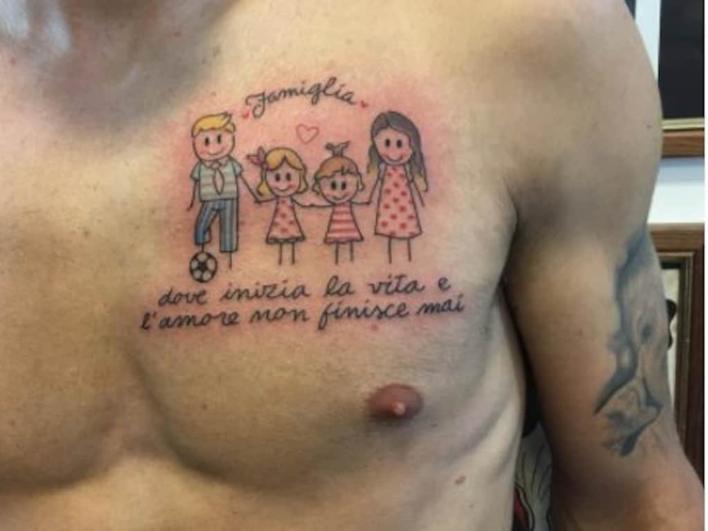 tatuaggio immobile famiglia